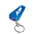 Blue Light Up Whistle Keychain with Red LED